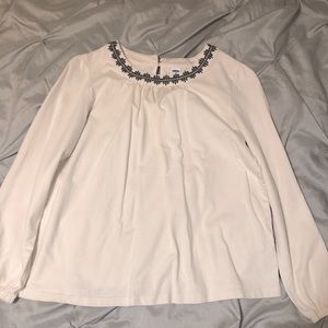 Old Navy- Crème with stitch pattern blouse